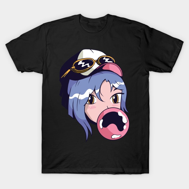 Manga Chewing Gum Girl T-Shirt by MajorCompany